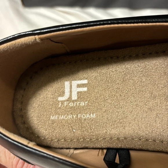 JF J-Ferrar Men’s Black Slip-on Dress Shoes size 8, New - Picture 7 of 8